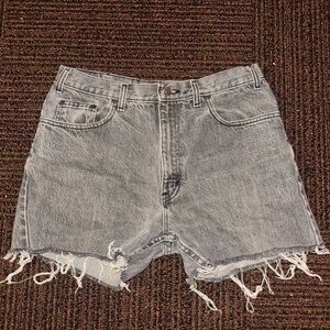 Vintage Grey Washed Gap Denim Shorts